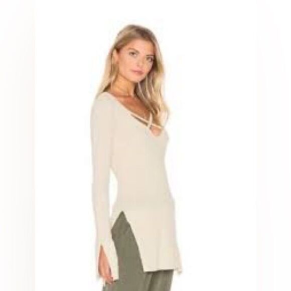 Free People | EUC Women's Criss Cross Top in Ivory Size XS - Picture 1 of 7